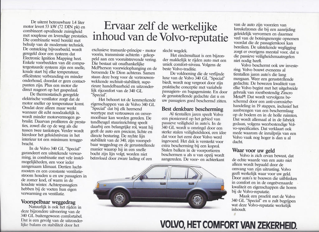 Volvo 340 GL 1984 5 Door 44,000 km Fully Documented