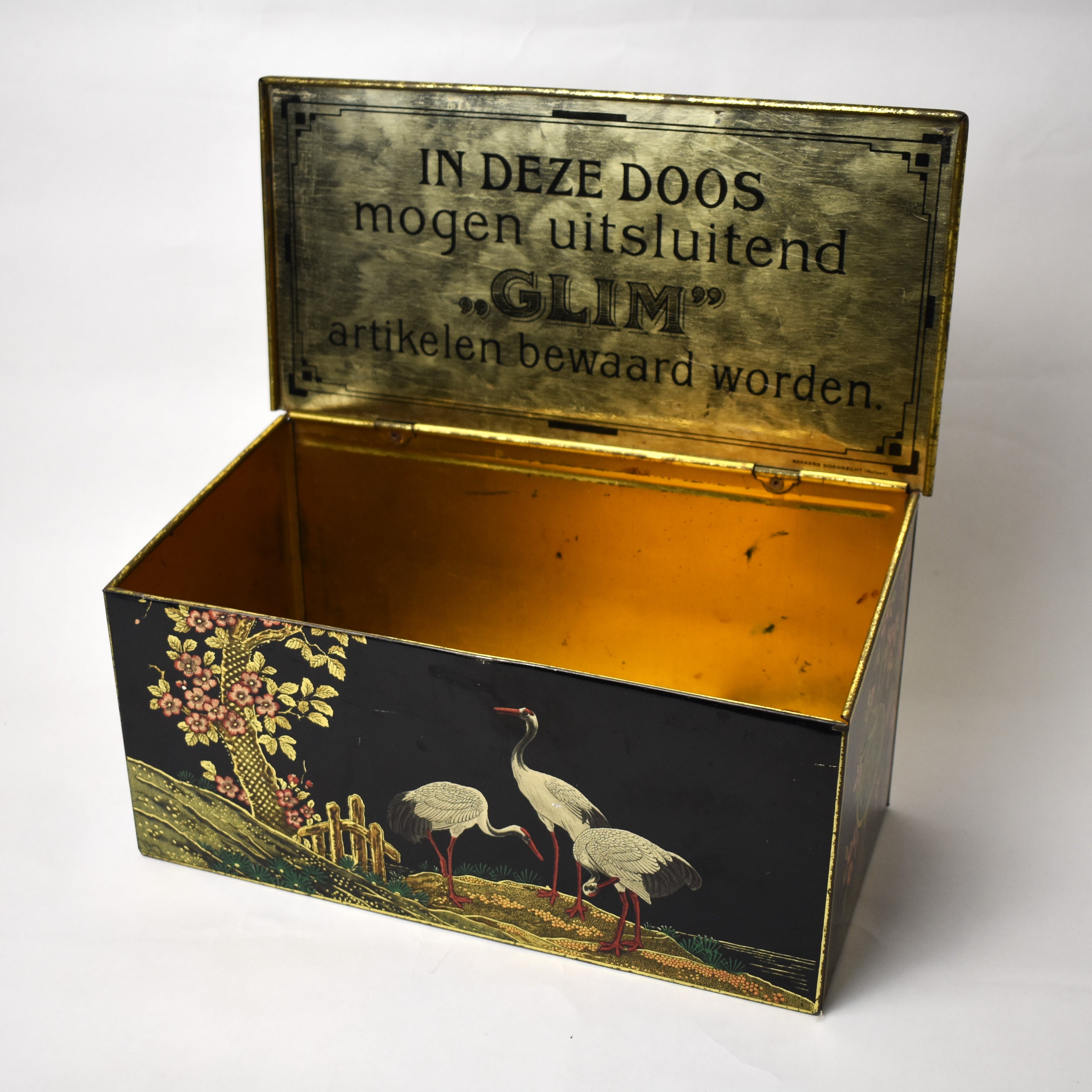 Dutch Tin ca. 1930 'Wees slim, gebruik Glim'