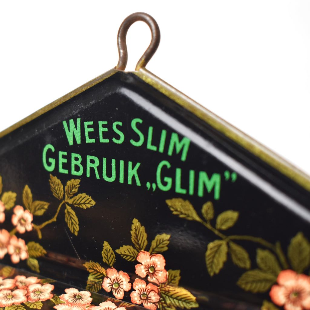 Dutch Tin ca. 1930 'Wees slim, gebruik Glim'